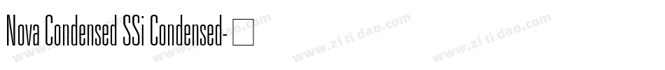 Nova Condensed SSi Condensed字体转换